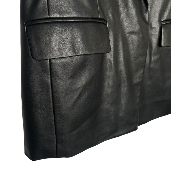 J Crew Willa Faux Leather Blazer Black Size 2 NEW - Picture 9 of 14